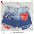 Unisex July 4th Bleached Ombre Denim Shorts